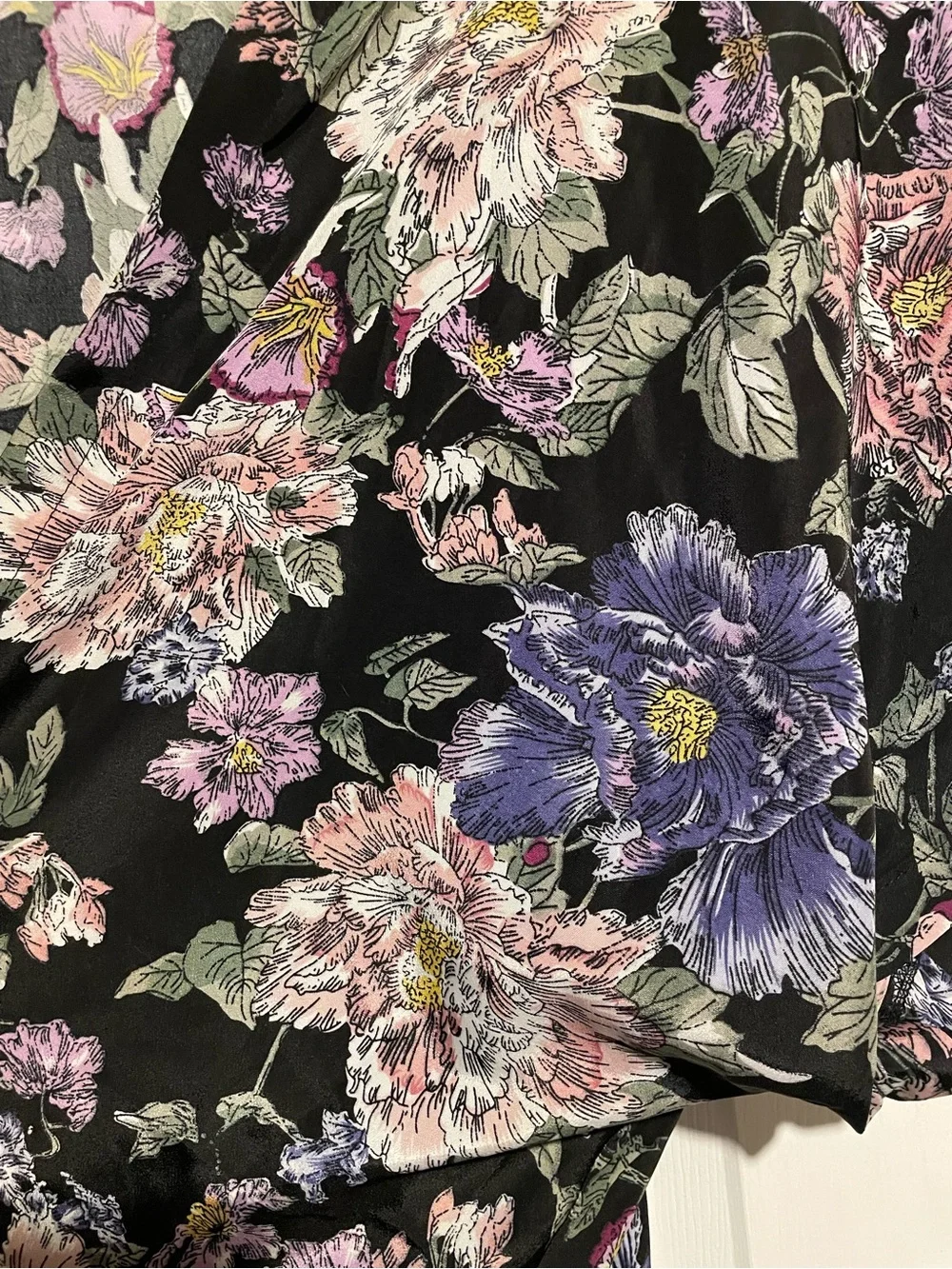 Black Floral Kimono